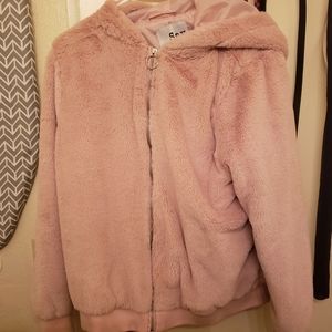 Fuzzy Pink Jacket.